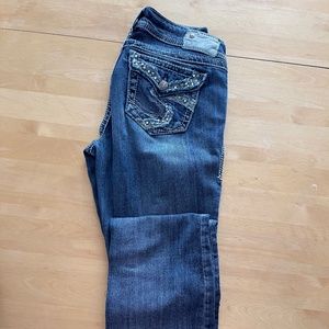 Suki Silver Flap 17" jeans